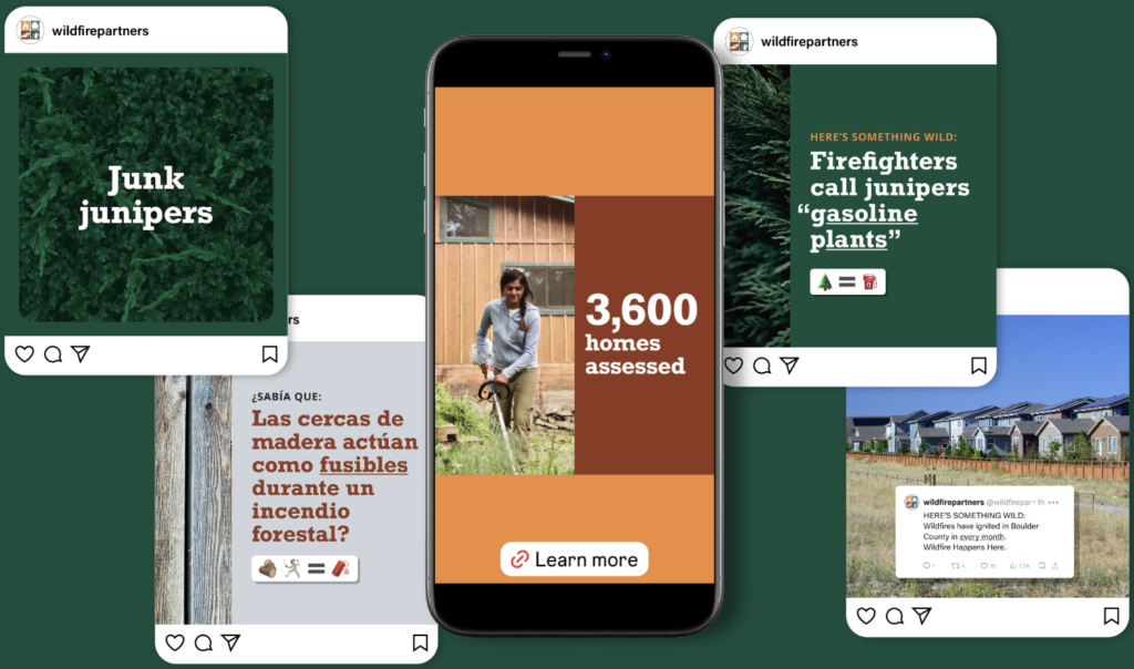 Social media wildfire awareness education marketing campaign