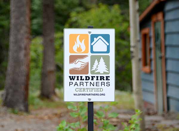wildfire partners certified yard sign